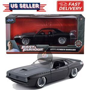 LETTY'S PLYMOUTH Barracuda Fast Furious 1970 Diecast 1:24 Jada Black 97195